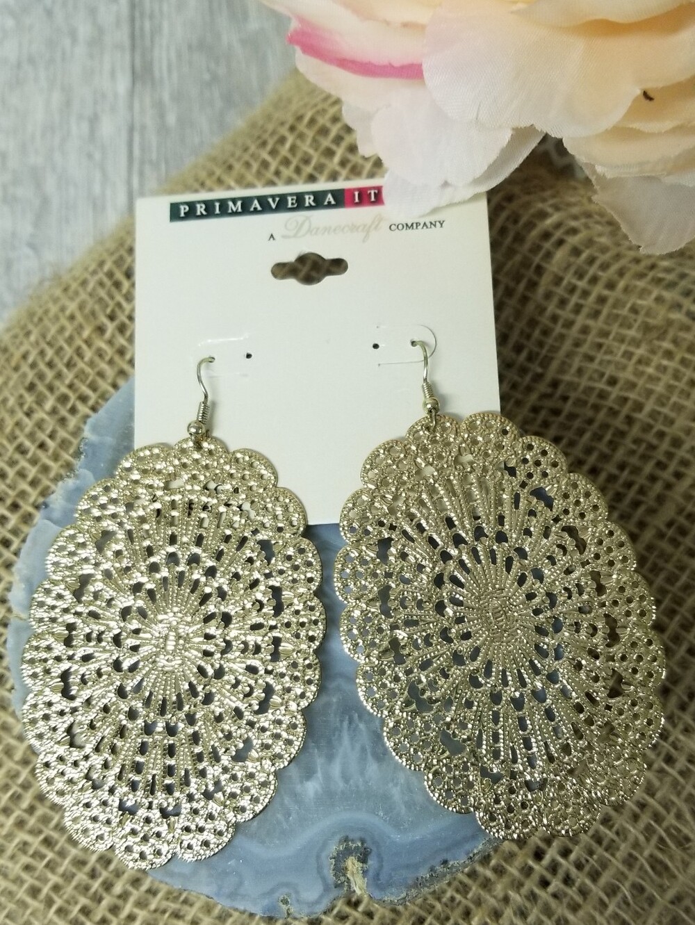 Primavera Italy Goldtone Drop Earrings